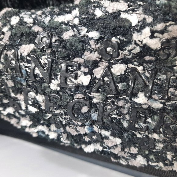 Jane and Bleecker Black gray white slipper socks - Picture 2 of 5